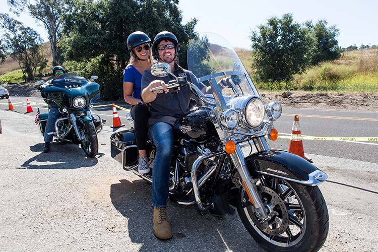 Dakota Meyer Riding Motorcycle during Nuvision Freedom Ride